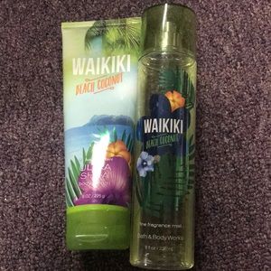 Used Waikiki coconut body cream and fragrance